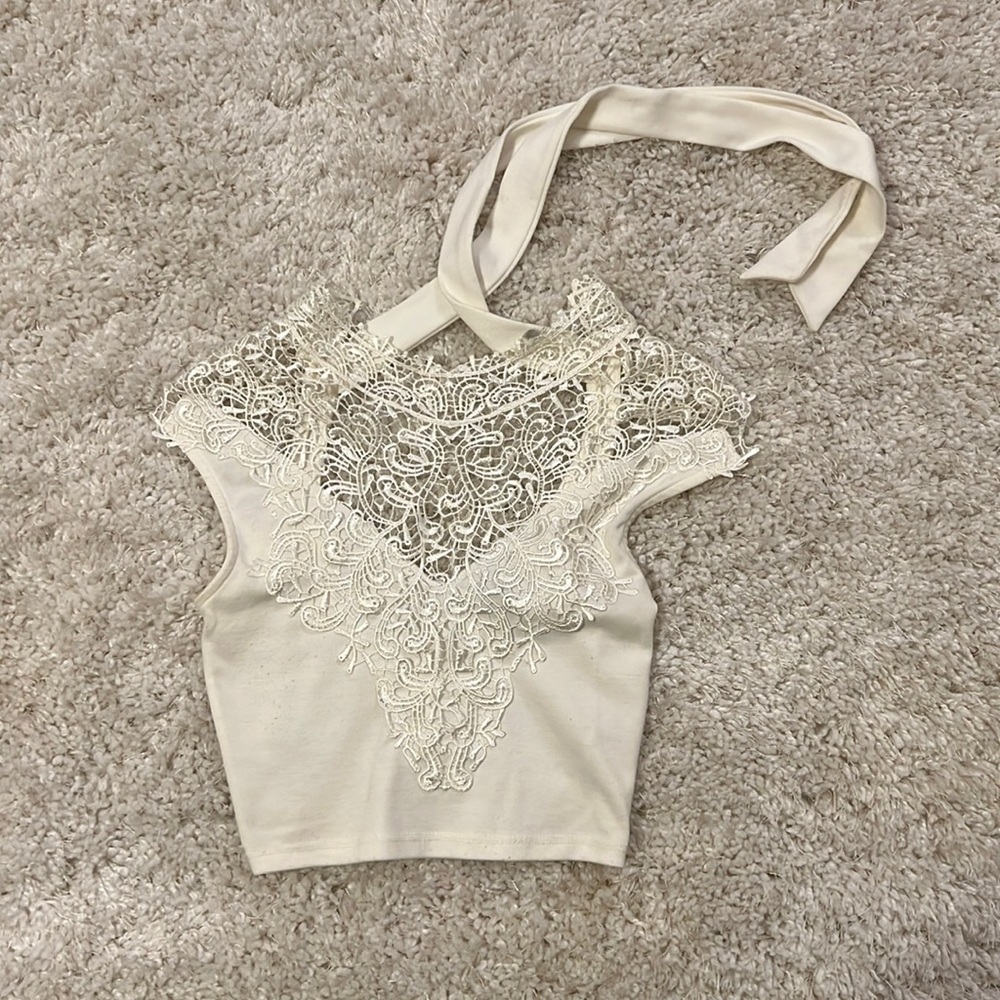 Windsor Cream Crop Top